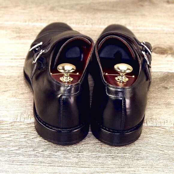 Allen Edmonds MORA 2.0 Monkstrap 9.5 D Black * add $15 Cedar Trees